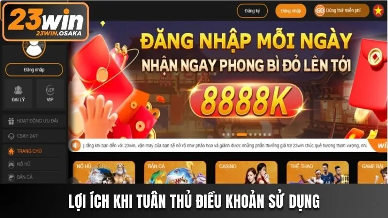 Lợi ích tuân thủ điều khoản sử dụng